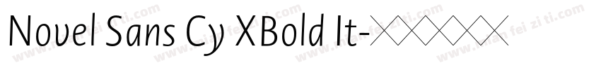 Novel Sans Cy XBold It字体转换